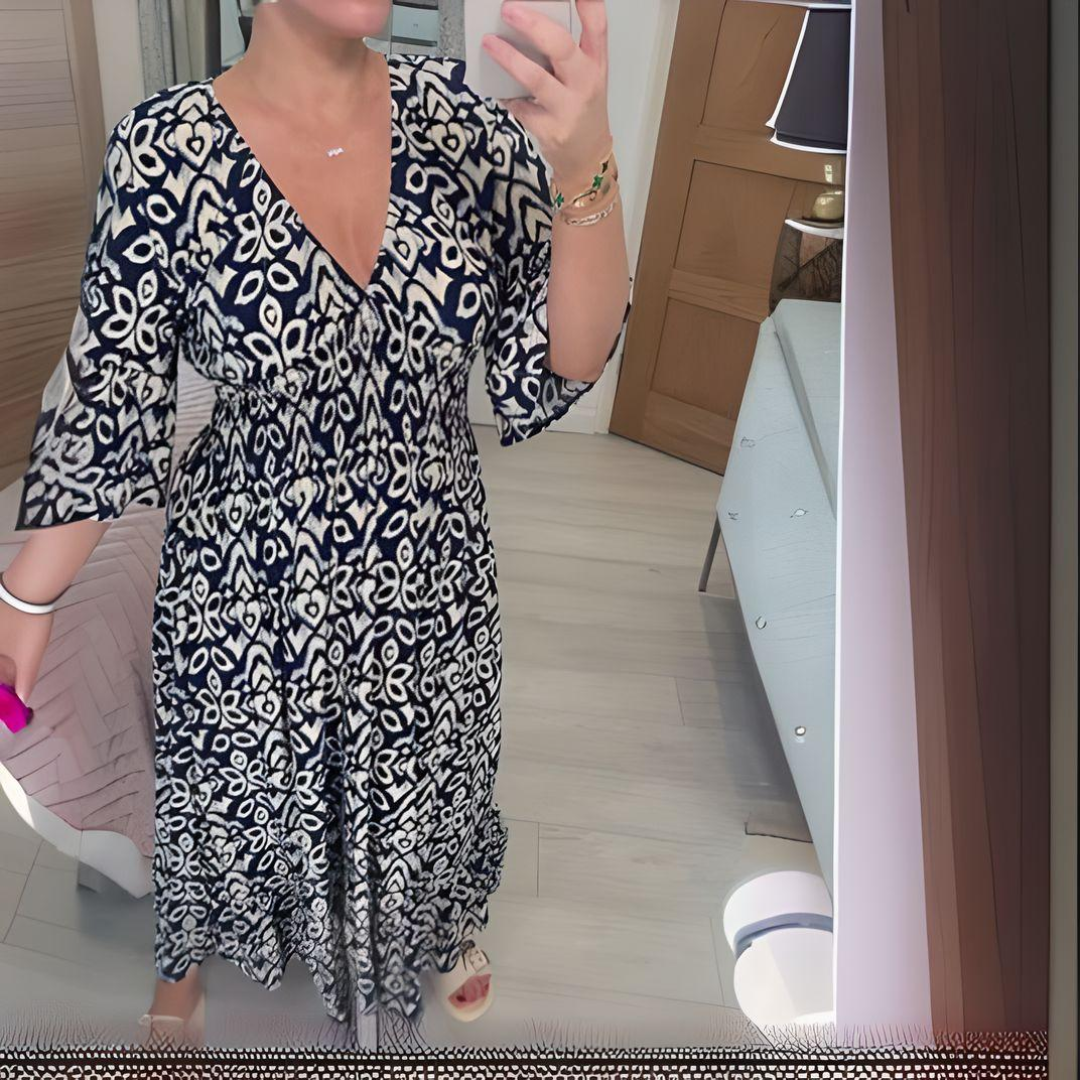 Luna™ | Boho Printed Dress