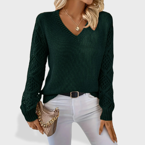 Camille™ - Casual V-Neck Knit Pullover